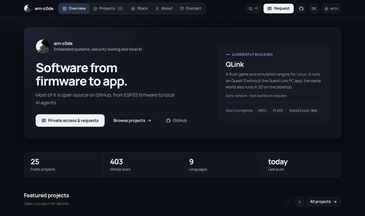 The new overview page